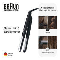 Braun Satin Hair 5 Styler Straightener ST550 - Black/Silver - Hair Straightener - with 100% ceramic plates