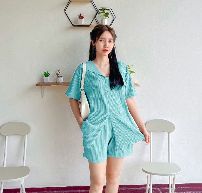 พร้อมส่ง-ชุดเซต-เสื้อแขนสั้น-oversize-กางเกง-g10-g30-g50-a1430