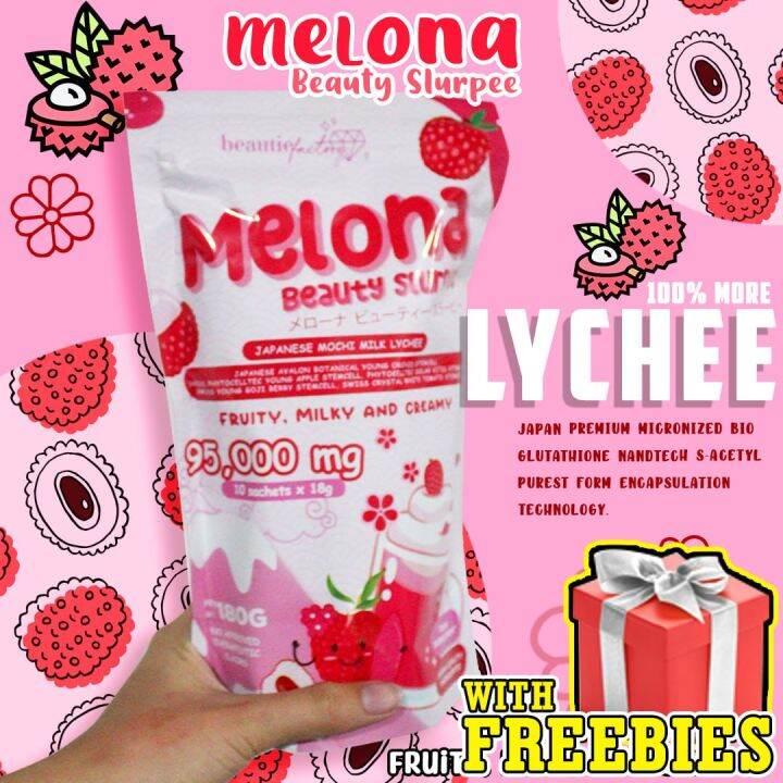 Beautie Slurpee MELONA Lychee flavor Collagen Glutathione Extract