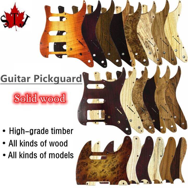 Electric SSH Guitar Pickguard Solid Wood， SSH Strat Guitar Plate
