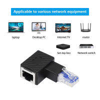 Rj45 Fast Ethernet ชายหญิงข้อศอกขวาอะแดปเตอร์ Cat5/6 Ethernet Lan Extension Adapter สำหรับ Hub Dsl