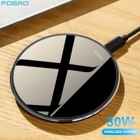 ■ FDGAO Wireless Charger Pad 30W Fast Charging for Samsung S23 S22 S21 Note 20 iPhone 14 13 12 11 XR XS 8 Airpods Pro Quick Charge