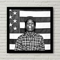 $ AP หิน LIVELOVE $ AP อัลบั้มเพลงปกโปสเตอร์ผ้าใบพิมพ์ลายภาพวาดตกแต่งบ้าน (ไร้กรอบ)