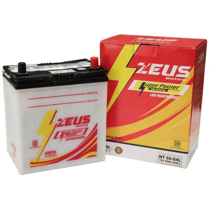 Aki mobil Baleno, Kerimun, Aerio, Ertiga merk Zeus NT60-S4L (40B20L