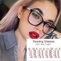 {Paopao glasses}วินเทจป้องกันแสงสีฟ้าแว่นอ่านหนังสือแมวตาแว่นตาผู้หญิงขยายคอมพิวเตอร์แว่นตาใส Gafas Oculos 0-600