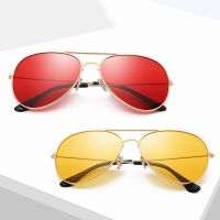 【LZ】✁✚▨  Classic Retro Pilot Ocean Goggles Sunglasses For Women Men Unisex Metal Red Sun Glasses Summer Driving 3025 Eyewear Shades 2023