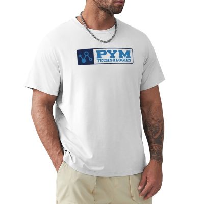 Pym Tech Kaus Logo Biru Atasan Ukuran Besar Kaus Pendek