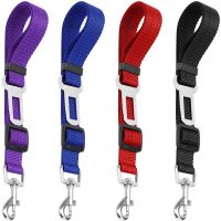 Pet Cat Dog Car Seat Belt Adjustable Seat Vehicle Dog Harness Leads Travel Clip Safety Elastic Leads Car Accessories Interior Collars
