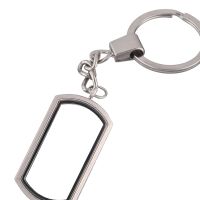 10pcslot Plain Rectangle AlloyScrew Memory Living Magnet Glass Key Ring Keychain Locket Fit for Floating charms Jewelry Making