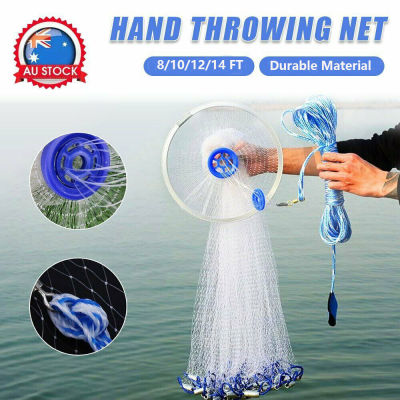 Mesh-Weave Fishing Net Robust Fishing Net Strong Fishing Net Tire Trap Mesh Line Easy-Throw Cast Net