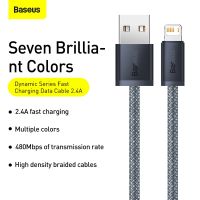 325วังฮีขายดี - /  สาย USB Baseus สำหรับ iPhone 14 13 Pro Max Fast Charging สาย USB สำหรับ iPhone 12 Mini Pro Max Data USB 2.4A Cable