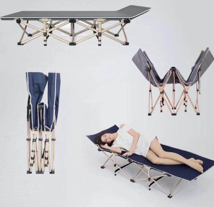 Heavy Duty Straight Folding Bed Outdoor Folding Bed Portable Bed Camping Bed Lazada PH