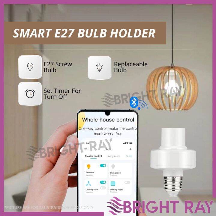 SMART App Control Light Bulb Holder E27 Lamp Holder Wireless Lamp