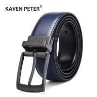 Luxury Fashion Male Reversible Leather Belt Men Business Trouser Belt Genuine Men Leather Belts For Jeans Blue Dark Brown Black