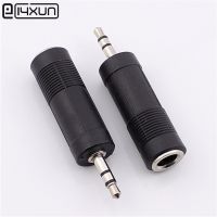 1pcs 3.5mm 3 Pole Stereo Male Plug to 6.5mm Female Socket Audio Adapter Connector