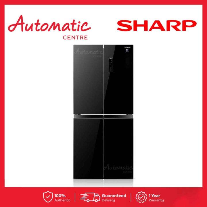 Sharp SJFLG16AVPBK 16.7 cu.ft 4 Door French Door Refrigerator Inverter with Plasmacluster Ion