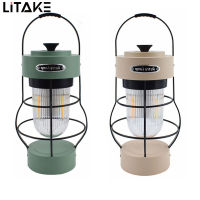 LITAKE ไฟ LED สำหรับตั้งแคมป์ย้อนยุคสำหรับตกปลาเดินป่าตั้งแคมป์แบตเตอรี่2200Mah แบบพกพาโคมไฟตั้งแคมป์ขนาดเล็กได้