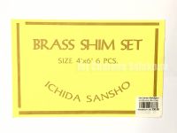 ชุดแผ่นชิมทองเหลือง 6 แผ่น 4”x6”  Brass Shim Set 6 Pcs. ICHIDA SANSHO  แพ็คละ 1 ชุด มี 6 แผ่น