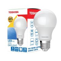 [ซื้อครบ 4 ฟรี 1] TOSHIBA หลอด Led A60 Bulb 9 วัตต์ GEN 7 ขั้ว E27 ประกัน 1 ปี มาตรฐาน มอก.