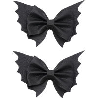 Bat Hair Bow Clips for Teen Girls Women 4pcs Halloween Decorations Costume Hair Accessories