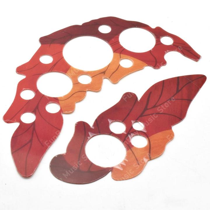 2pcs-set-grape-leaf-hole-decoration-acoustic-guitar-pickguard-for-ovation-style-pick-guard-stick-adhesive-back-for-folk-guitar