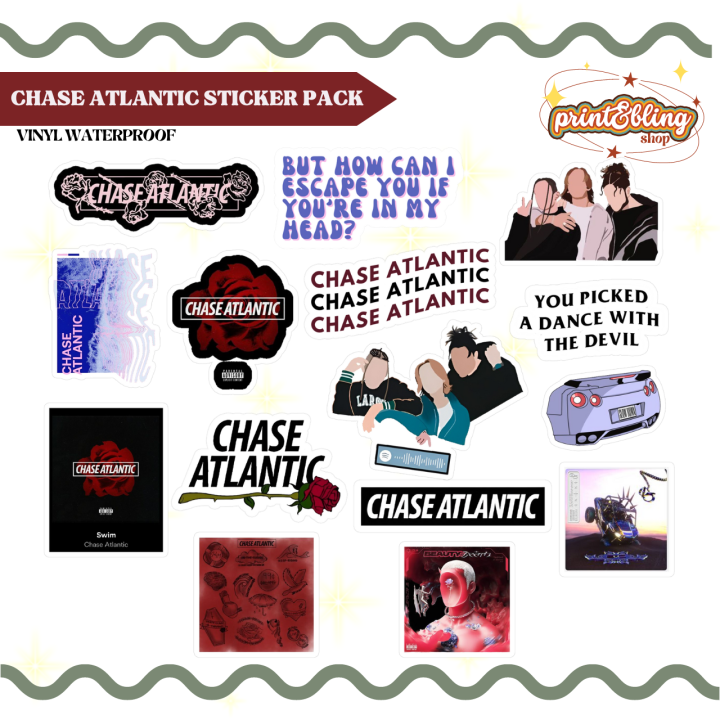 chase atlantic lyrics pack Sticker for Sale by itsacruelsummer