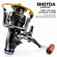 ZZOOI Drag Power Middle/Large Size Fish Fishing Reel Metal Spinning Wheel for Carp Bass Pike Fishing Sea Reels Strengther Reel Feet