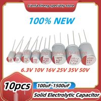 10pcs New DIP Solid Electrolytic Capacitor Super Low ESR 6.3V 16V 25V 35V 50V 100UF 270UF 470UF 220 330 560 680 UF 820UF 1000UFS