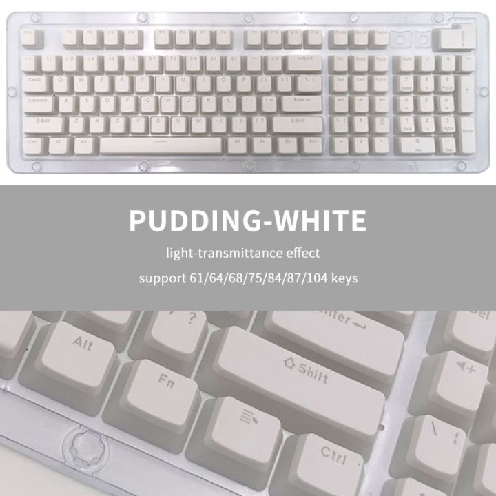 pudding-keycap-คีย์แคป-พุดดิ้ง-pbt-117-ปุ่ม-ปุ่มคีย์บอร์ด-mechanical-keyboard-พุดดิ้ง-keycaps-สำหรับ-เชิงกล-คีย์บอร์ด