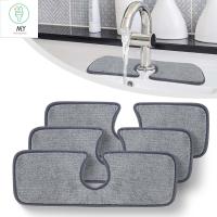 J2UQR3 Fibre Cloth Bathroom Sink Kitchen Water Drying Pad Splash Catcher Faucet Absorbent Mat Countertop Protector