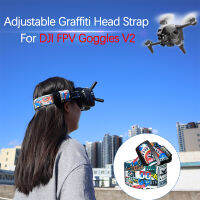 สำหรับ DJI FPV Combo จมูกแว่นตาปรับหัวหน้าสายคล้องกับแบตเตอรี่คงที่หลุมแว่นตา V2ที่มีสีสันกราฟฟิตีคาดศีรษะอุปกรณ์เสริม