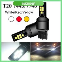 IMJIQB ไฟท้าย T20 7440 W21W สีแดงสีเหลืองไฟตัดหมอกสัญญาณเปิดไฟเบรกรถ