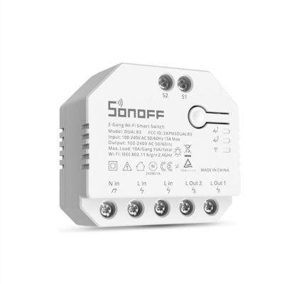 SONOFF Dual R3 Smart Wifi Switch 2 Way Control DIY MINI Switch Power Metering 2 Gang Voice Control Via Alexa Home