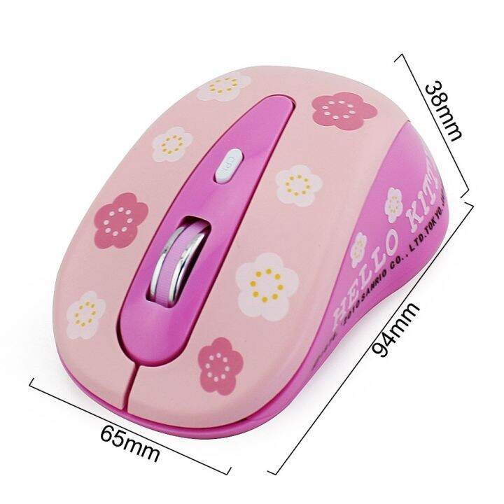 เมาส์ออปติคอลไร้สาย-usb-ขนาดเล็ก-แบบพกพา-2-4ghz-ลาย-hello-kitty-สีชมพู-เมาส์ไร้สาย-มีแบตในตัว-ปุ่มเงียบ-มีปุ่มปรับความไวเมาส์-dpi-800-1200-1600-wireless-mouse-เมาส์น่ารักๆ-เมาส์การ์ตูน