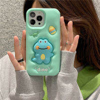 เคสซิลิโคนนุ่มเหลวสำหรับ IPhone 11 12 13 14 Pro Max ฝาหลังสีไข่รูปการ์ตูนไดโนเสาร์ยิ้มน่ารักสำหรับ IPhone 13เคสโทรศัพท์กันกระแทกสำหรับเด็กผู้ชายและเด็กผู้หญิง