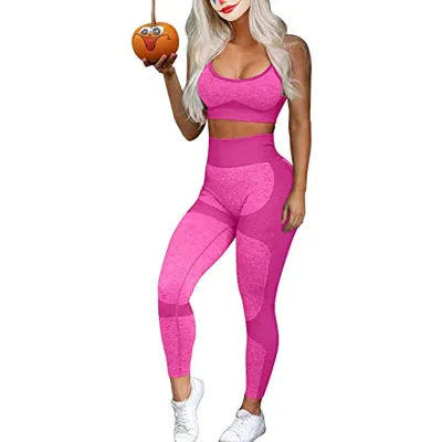 New Seamless Yoga Set Exercise Outfits Workout Clothes for Women Sport Set Sportswear Fitness High Waist Leggings with Sport