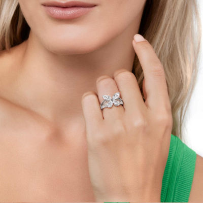 อังกฤษแบรนด์หรูเครื่องประดับที่มีคุณภาพสูงเงินแท้925คลาสสิกผีเสื้อแหวนเพชรสำหรับผู้หญิง