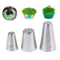 【hot】 3Pc steel cream decoration mouth Small grass shape nozzle Baking tools Icing Nozzles Pastry Decorate