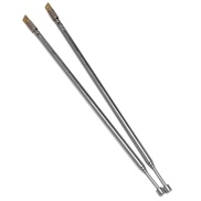 Pair 62.5cm 24.6 4 Section Telescopic Stainless Steel AM FM Radio