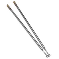 Pair 62.5cm 24.6" 4 Section Telescopic Stainless Steel AM FM Radio Universal Antenna