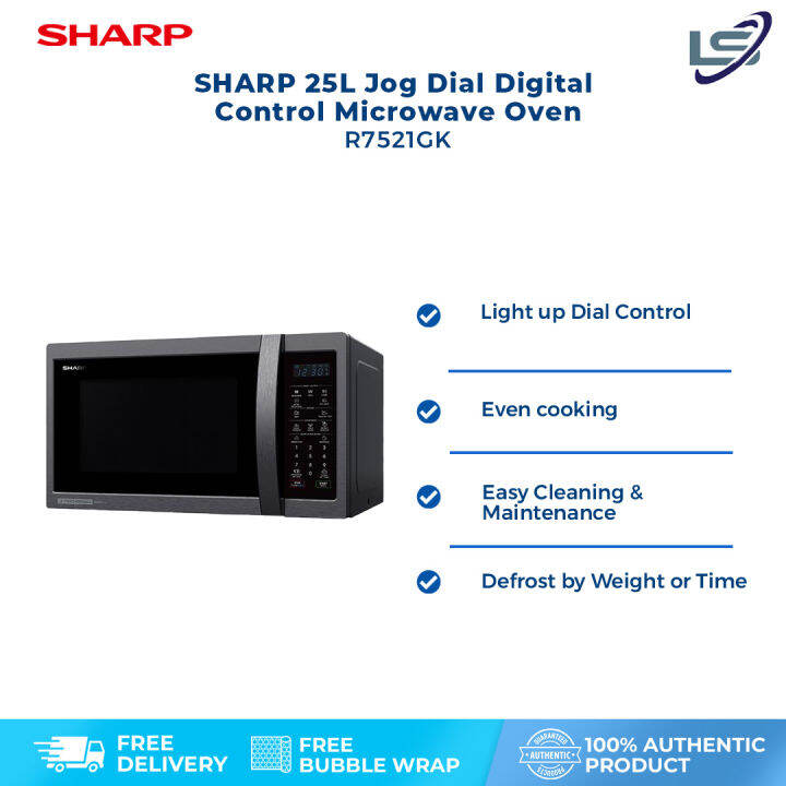 SHARP 25L Jog Dial Digital Control Microwave Oven R7521GK JTech