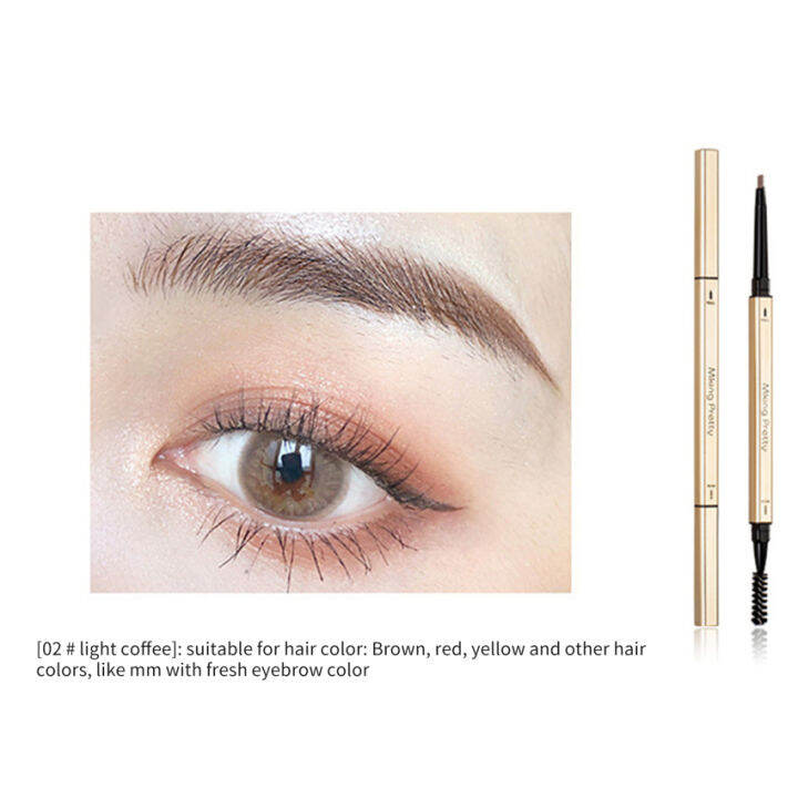 MKING PRETTY Double Thin Eyebrow Pencil Waterproof Eyebrow Pencil 2 in