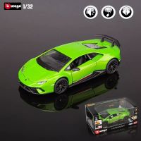 Bburago 1:32 Pull Back Car Model sound and light Alloy Lamborghini Huracan Performante Luxury Vehicle Diecast Collection Gift Die-Cast Vehicles