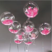 【YF】 Wedding Birthday Decoration Balloons Helium Bobo Feather Transparent Favors