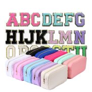 S M L 3 Sizes Stuff Pouch Nylon Makeup Bag Letter Patches Travel Cosmetic