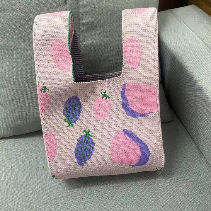 portable-bag-solid-color-shoulder-bag-portable-storage-bag-portable-tote-bag-strawberry-handbag-bag-storage-bag