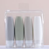 60/90ml Portable Silicone Travel Bottle Liquid Container Empty Refillable Packing Lotion Points Shampoo Container Cream Trip Travel Size Bottles Conta