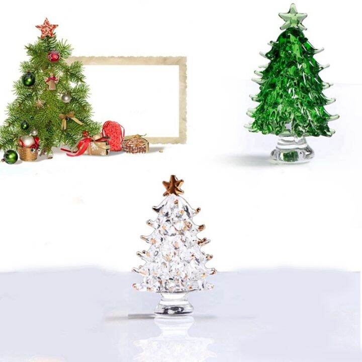 2pcs-crystal-christmas-trees-fireplace-mantel-decor-desk-topper-artificial-plants-crystal-glass-tree-crystal-craft