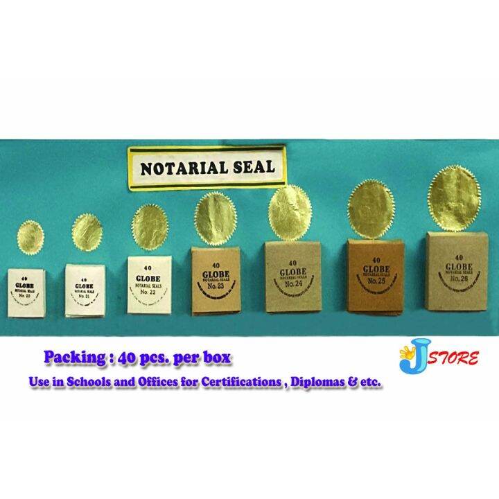 5J Globe Notarial Seal Gold Lazada PH