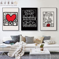 Keith Haring Street Graffiti จิตรกรรมตกแต่งสไตล์ป๊อปสไตล์โรงแรมเทรนด์0721-A3จิตรกรรมฝาผนังที่สร้างสรรค์